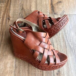 Brown Wedge Sandals